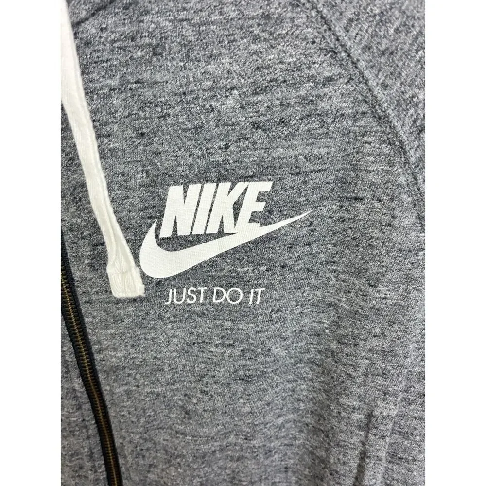 Nike Grey Full Zip Long Sleeve Activewear Athletic Hoodie Women's Small